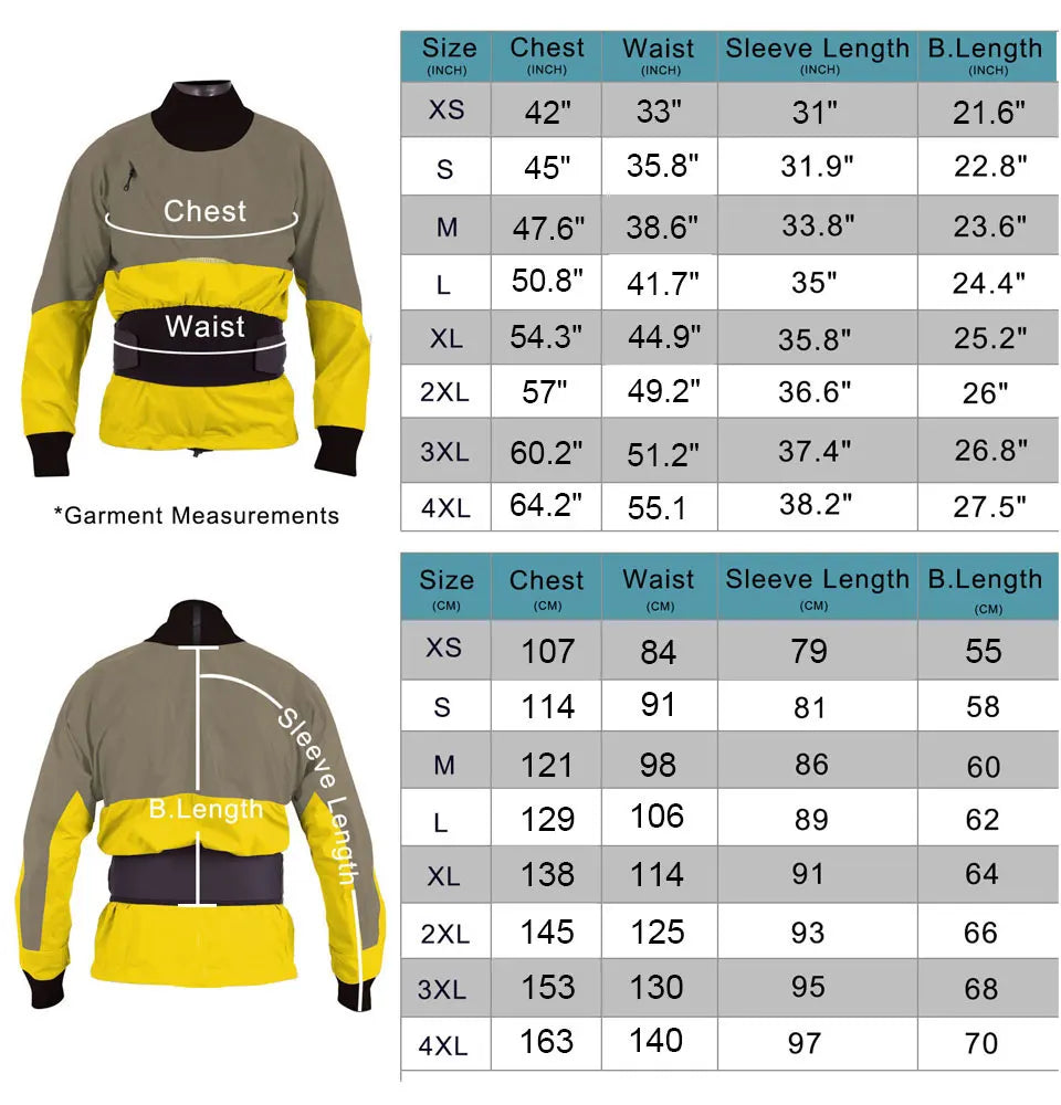 Drysuit Separate Dry Cag Trousers Combo Flexibility Waterproof Spray Jacket for paddling Canoeing Boating Trouring Winter Spring