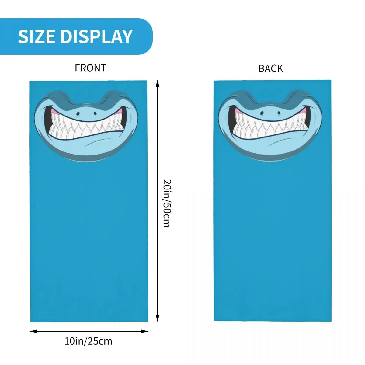 Shark Face Mask Bandana Neck Cover Printed Wrap Scarf Multi-use Cycling Scarf Outdoor Sports For Men Women Adult Washable