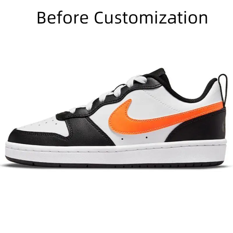 【Customize】Nike Court Borough Skateboarding Shoes Women's Low-top Blue Sneakers shoes BQ5448-115
