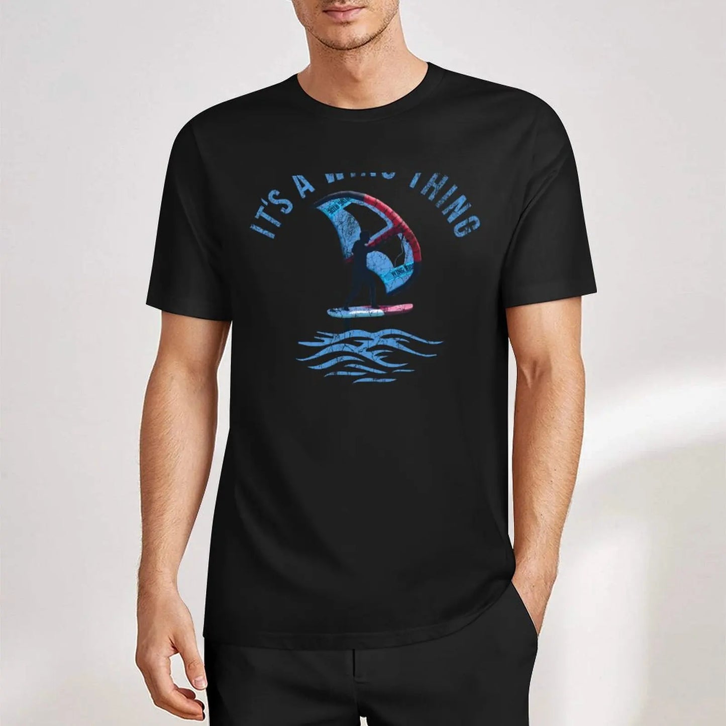 It's a wing thing Vintage Wing Foil Wing Surf Wingfoiler Wingsurfer T-Shirt plus sizes summer top tshirts for men