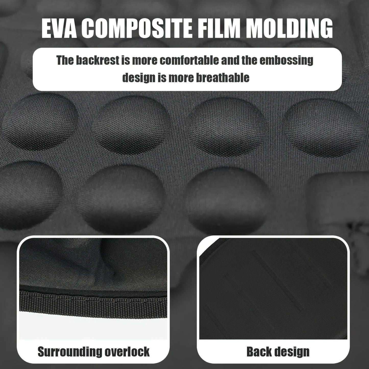 KOETSU Small Canoe Backrest Soft Oxford Cloth Material with 4 Nylon Buckles for Enhanced Support Kayaks Canoes Paddles