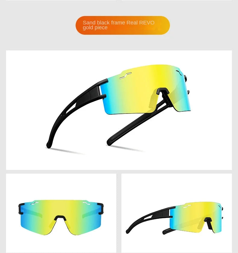 Outdoor Cycling Half Frame Glasses Sports Running Wind Sand Anti-polarized TAC Material Sports Glasses