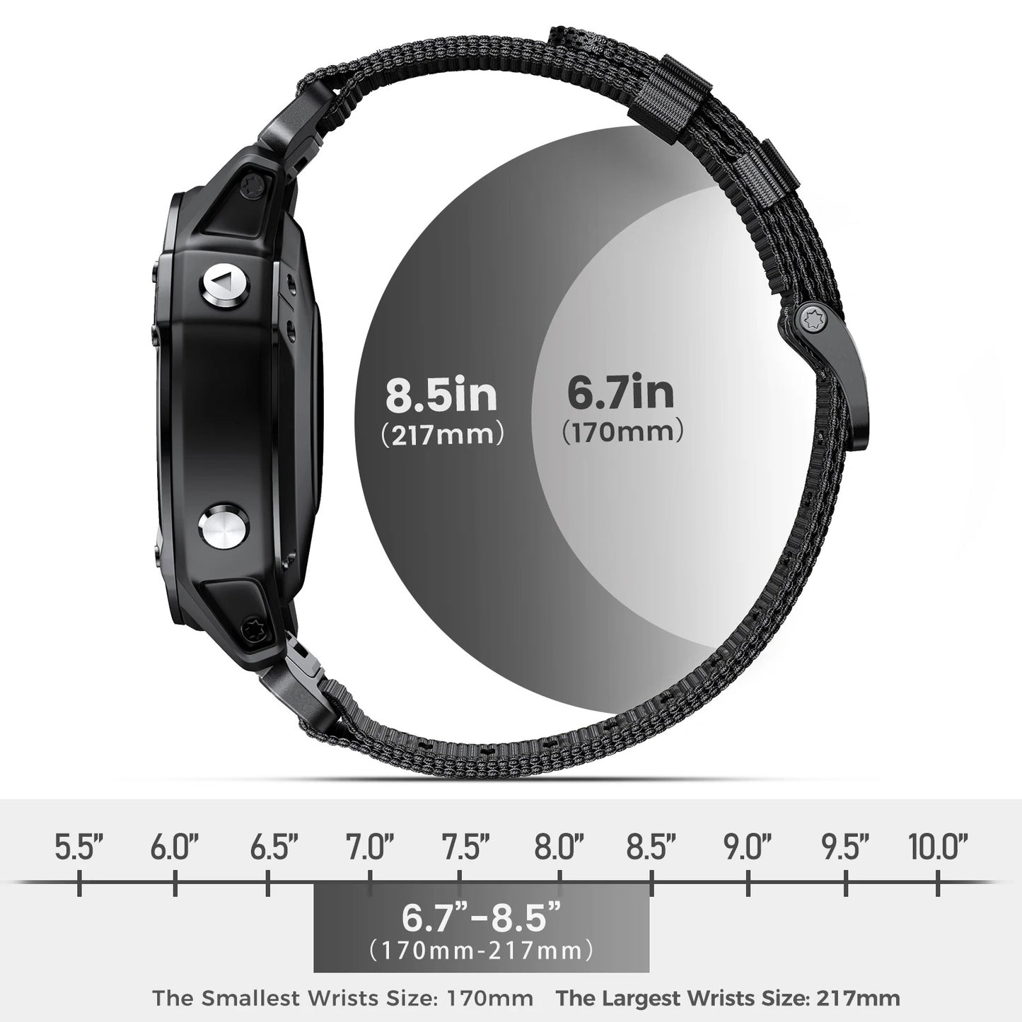22 26mm Nylon Strap for Garmin Fenix 6X Pro Bands for Fenix 6X 5X Quick Fit Braided Watchband for Enduro Descent MK1 Bracelet