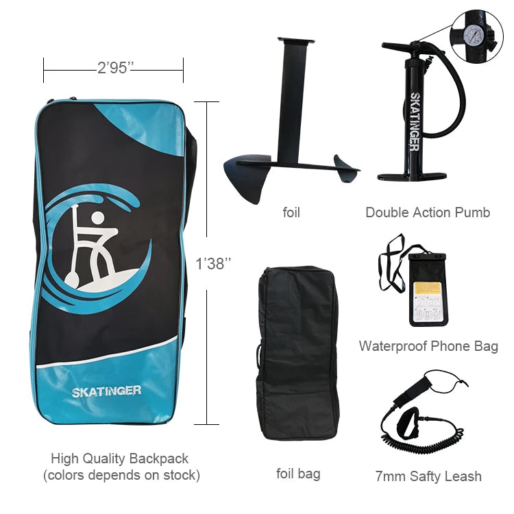 Skatinger Inflatable Foil Board Wingsurfing  HydroFoil surf boards inflatable sup kitesurfing foil board 145l