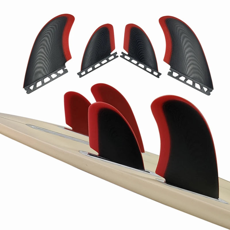 UPSURF FUTURE Fins Fiberglas Surf Quad Fins Twin Rear/Twin Keel Fins Single Tabs Surfboard Fins Stabilizer Surfing 2/4 Fins