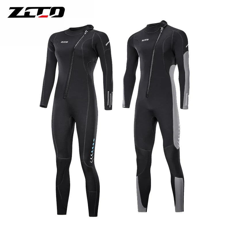 Women Men 3mm Neoprene Wetsuits Full Body Scuba Diving Suit  Snorkeling Surfing Swimming Long Sleeve Keep Warm Water Wetsuits