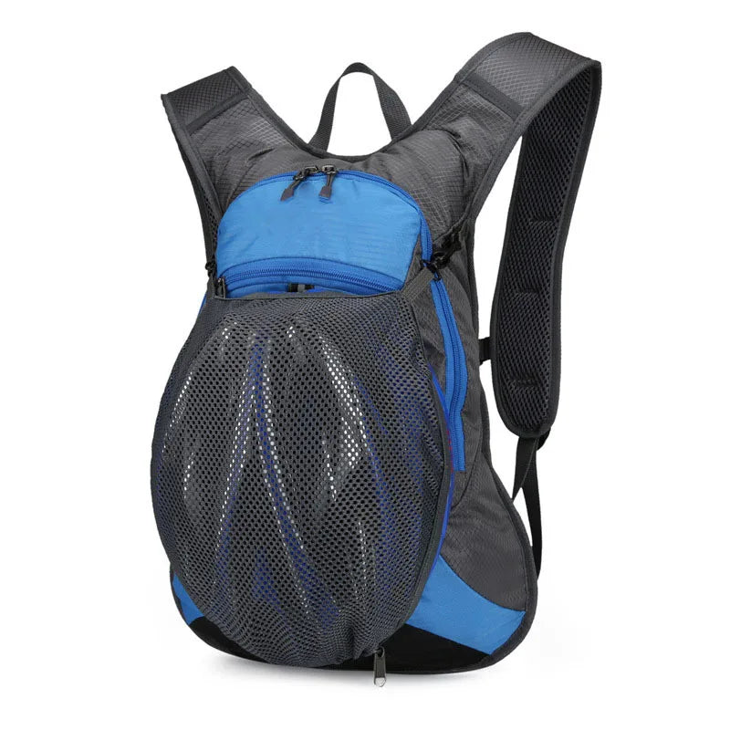 Nylon Cycling Backpack Water Bag Outdoor Hiking Sports Back Pack With Helmet Storage Mesh Pouch Lightweight Bagpack