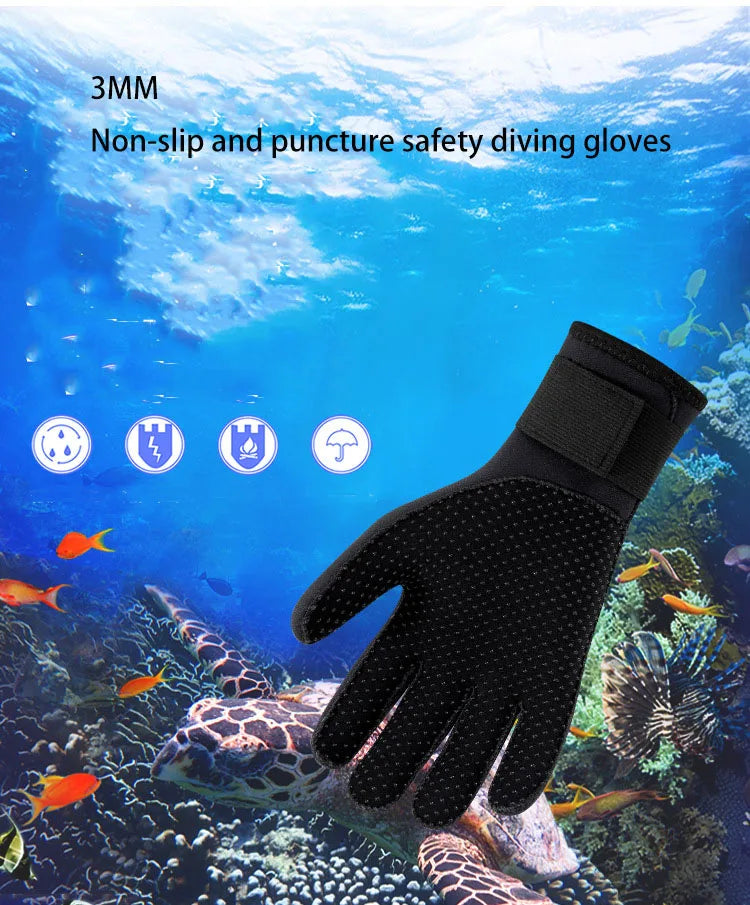New Adult Diving Gloves Neoprene 3mm 5mm Thermal Spearfishing Gloves Anti-slip Surfing Swimming Kayak Paddling Snorkel Gloves