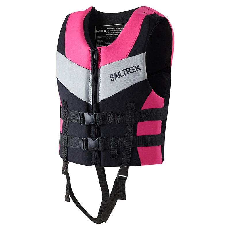 Esportes aquáticos pesca colete de esqui aquático caiaque barco natação à deriva colete de segurança adultos colete salva-vidas neoprene segurança colete salva-vidas