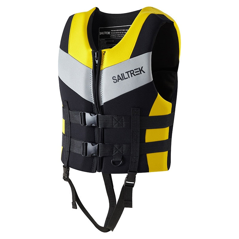 Esportes aquáticos pesca colete de esqui aquático caiaque barco natação à deriva colete de segurança adultos colete salva-vidas neoprene segurança colete salva-vidas