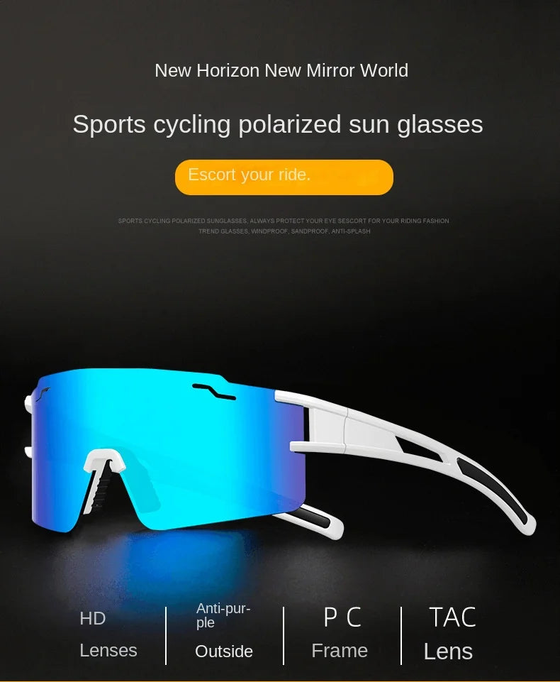 Outdoor Cycling Half Frame Glasses Sports Running Wind Sand Anti-polarized TAC Material Sports Glasses