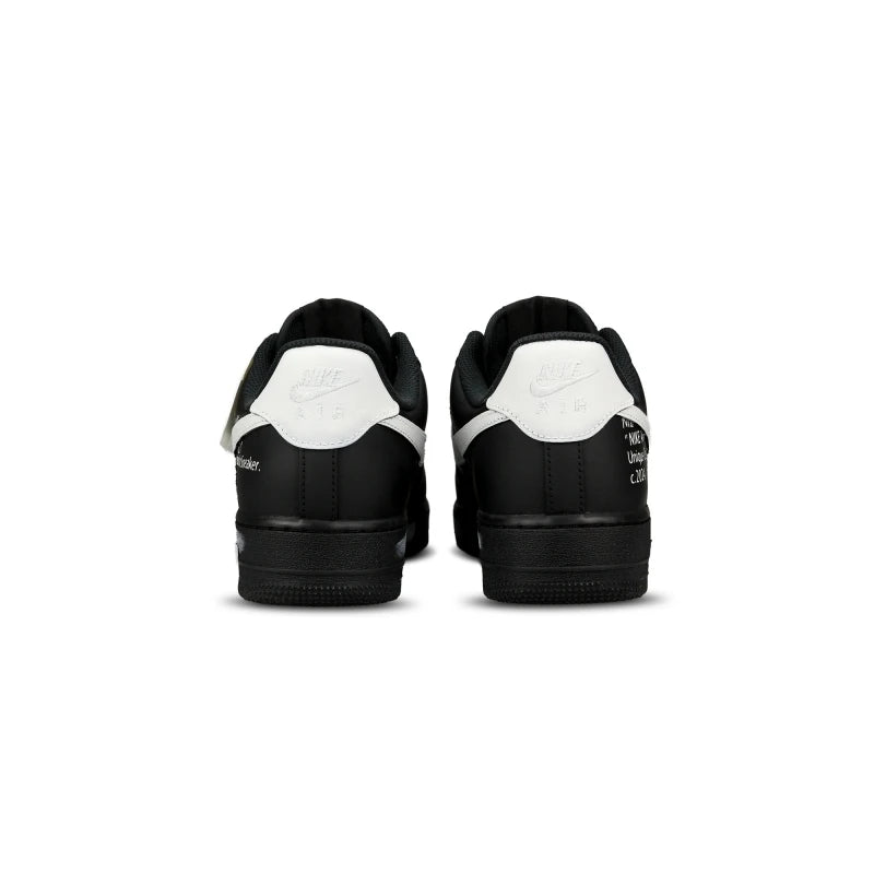 【Customize】Nike Air Force 1 Skateboarding Shoes Unisex Low-top Black/white Suit thugs-CW2288-001