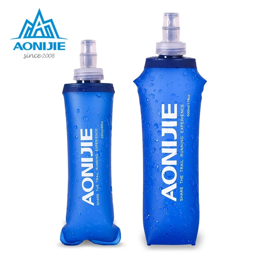 AONIJIE 250ml 500ml Folding Soft Flask Water Bottle Collapsible Ultralight TPU Sport Trail Running Bicycle Soft Water Bottle Bag