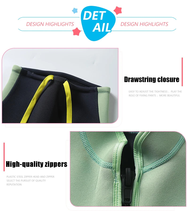 Two-Piece Neoprene Swimsuit for Kids, Professional Swimwear for Boys and Girls, Surfing Wetsuit Diving Suits, Bathing Suit