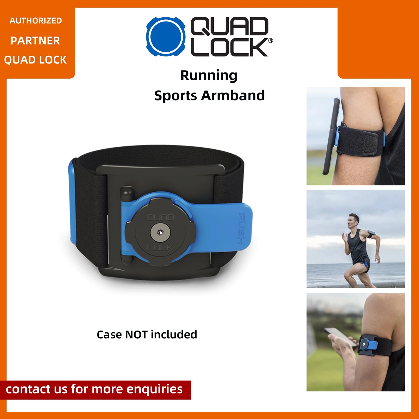 QUAD LOCK Sports Armband For Running Arm Band Universal Outdoor Phone Holder