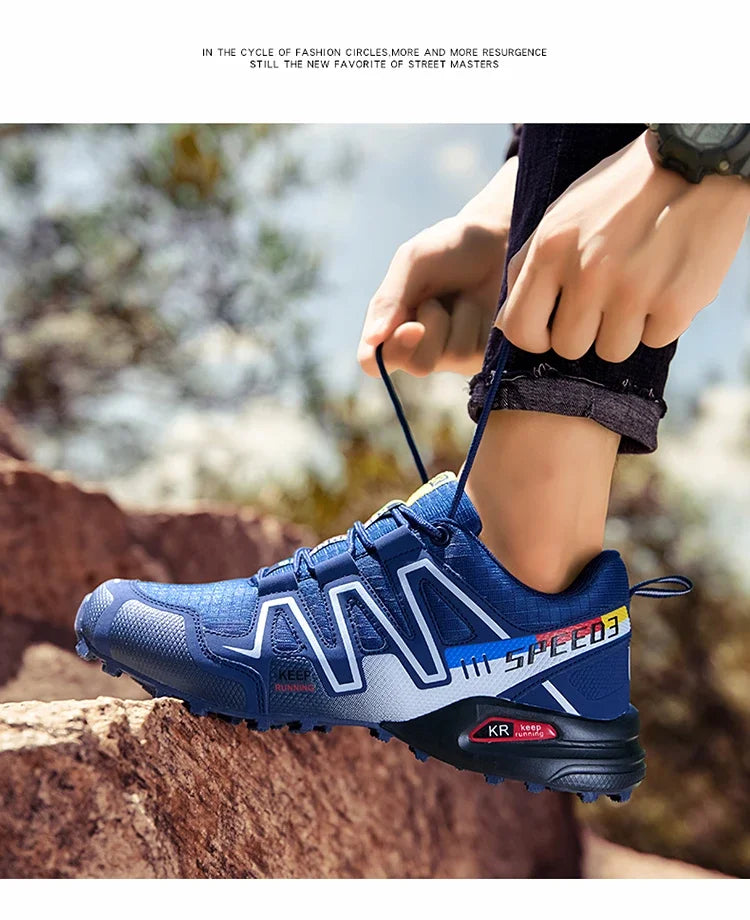 New Outdoor Hiking Shoes for Men Anti Slip and Waterproof Hiking Sports Shoes, Hiking Travel Shoes for Men Road Running Shoes