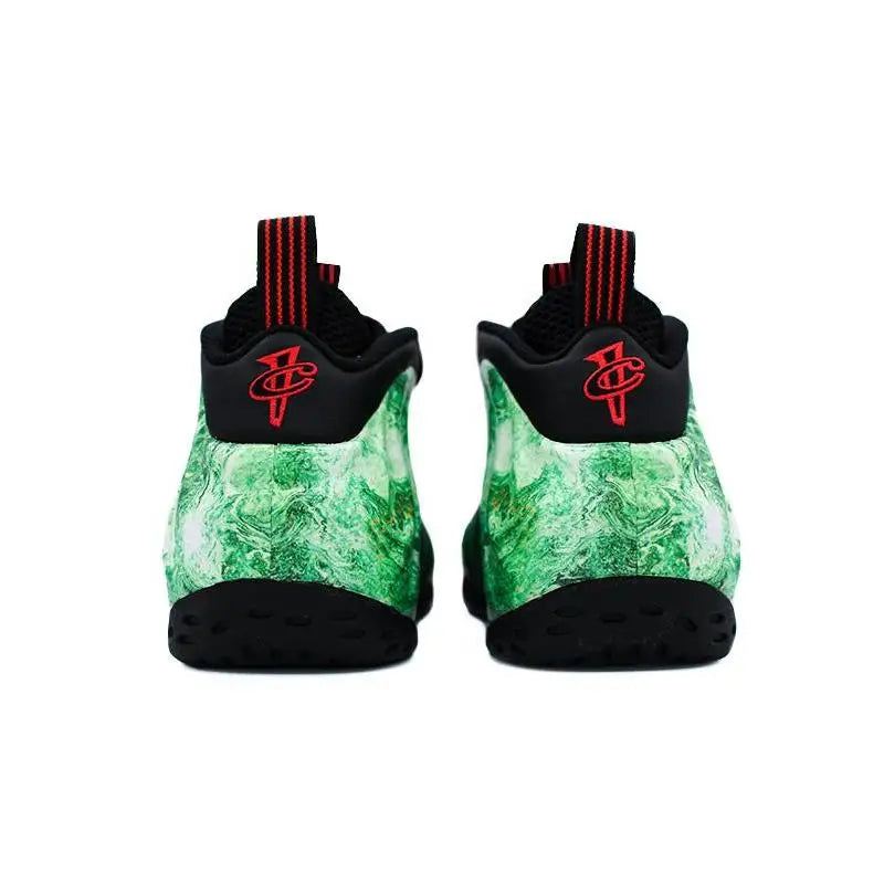 【Customize】Nike Foamposite One Vintage Basketball Shoes Men Mid-top White/Green Sneakers shoes 314996-014