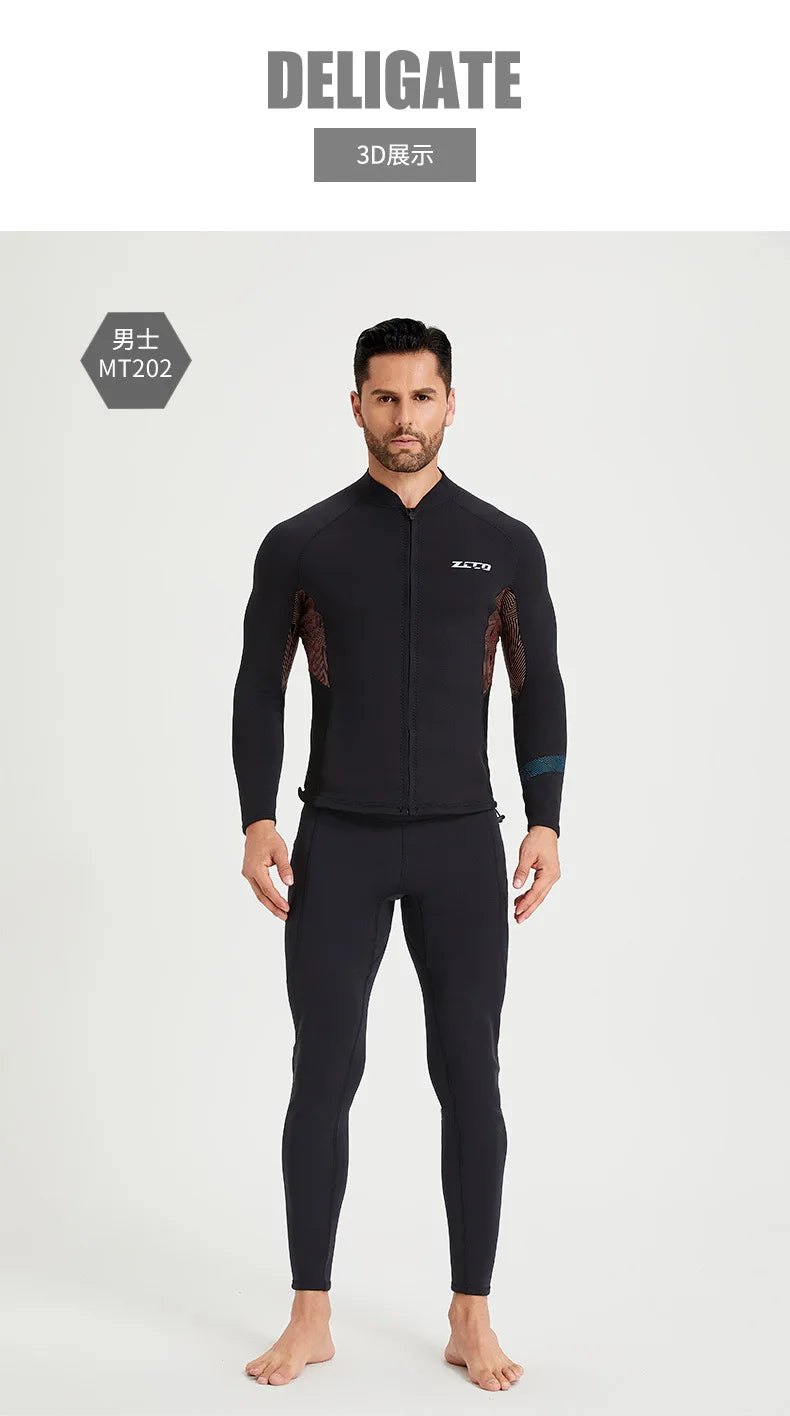 Wetsuit Surf Suit 1.5mm Neopreno Pant Top Men Women Scuba Diving Suit Roupa De Mergulho Swimwear Winter Kitesurf Rash Guards