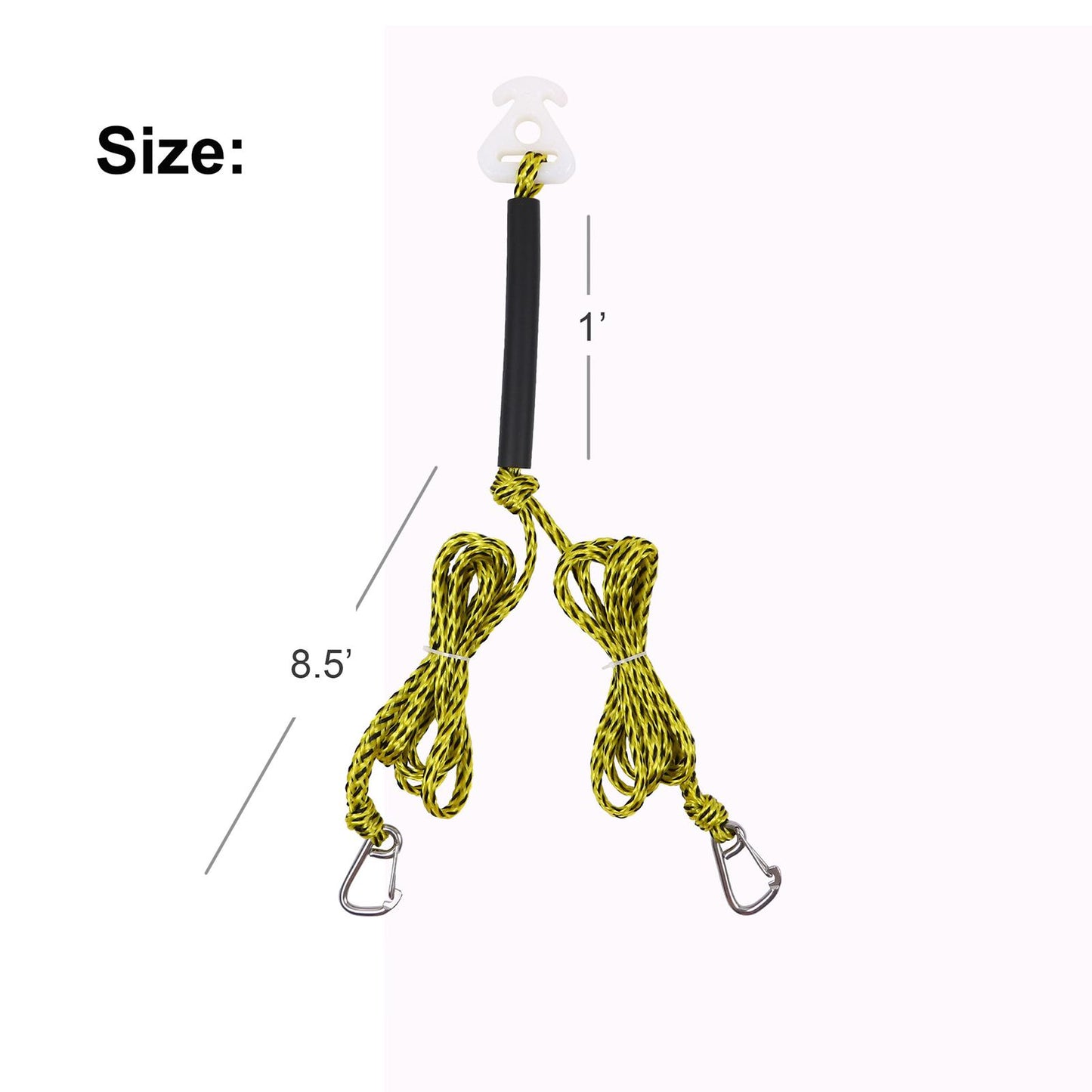 Boat Tow Harness Boating Steel Hook Watersports Rope 17ft Tubing Skiing Wake Boarding Pulling Rope Water Sport Lines Accessories