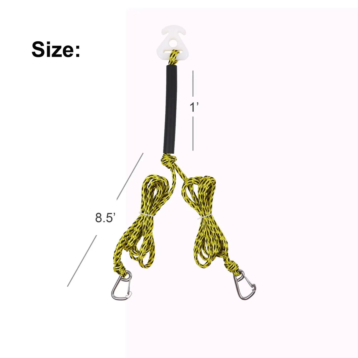 Boat Tow Harness Boating Steel Hook Watersports Rope 17ft Tubing Skiing Wake Boarding Pulling Rope Water Sport Lines Accessories