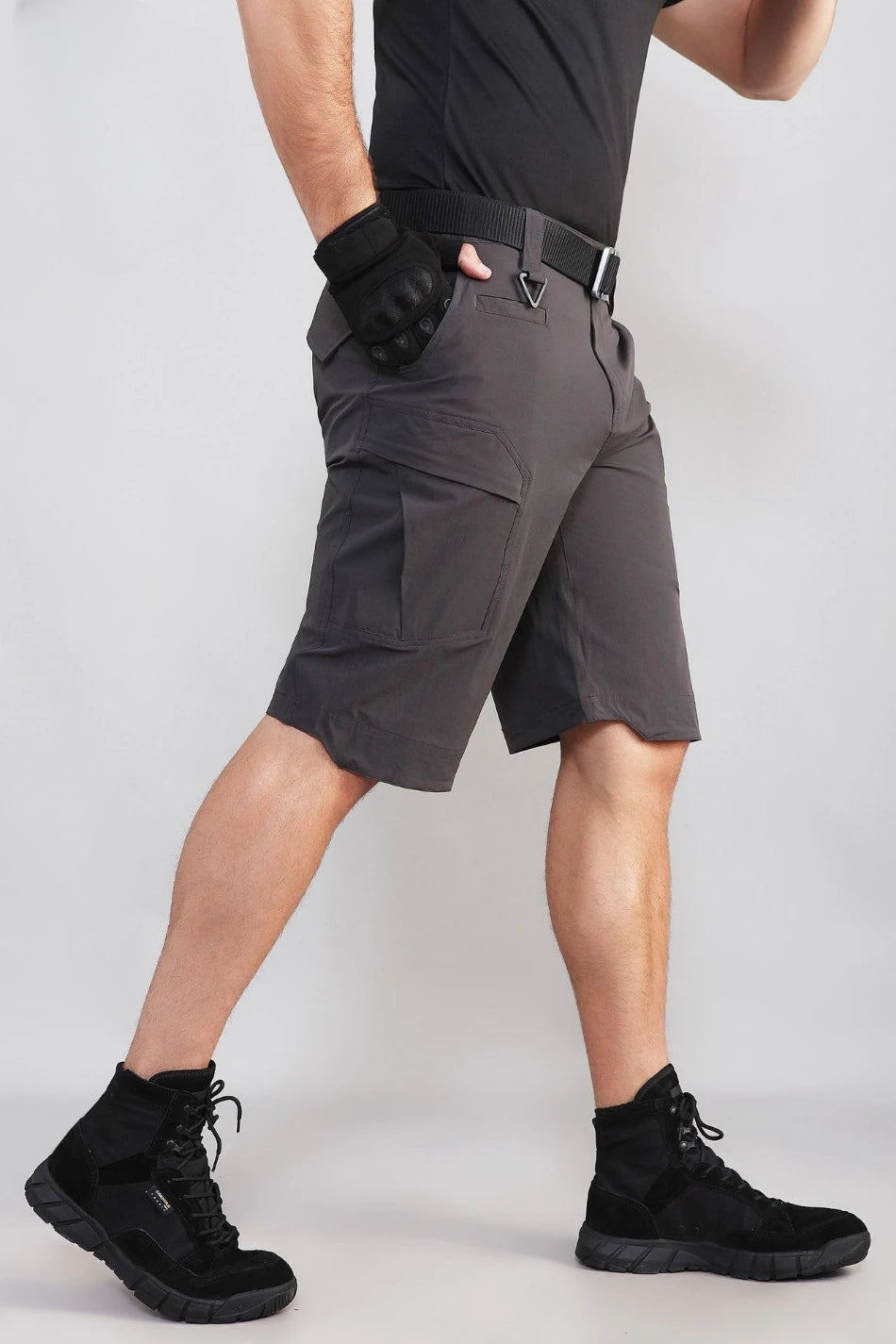 Mens Quick Drying Cargo Shorts Summer Waterproof Outdoor Sports Combat Overalls Multi Pocket Wear-resistant Quarter Pants New