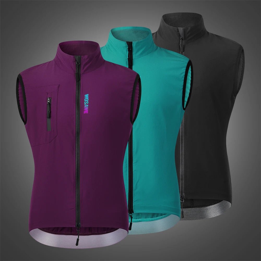 WOSAWE Men's Cycling Windbreaker Gravel Man Bicycle Windshield Jacket Bike Vest Gilet MTB Racing Long Sleeve Coat Wind Jacket