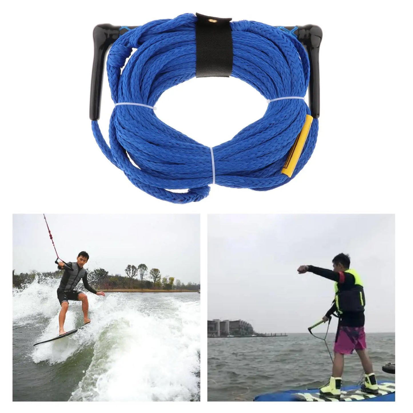 1 Pcs Water Ski Surfing Rope Floating Wakesurf Ropes Speedboat Boat Tow Rope with Grip Water Sport Surfing Accessories