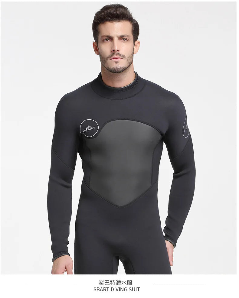 Men Wetsuit 3mm Neopreno Keep Warm One-Piece Swimsuits Quick Dry Snorkeling Kayaking Surfing Clothes Diving Suit Kitesurf