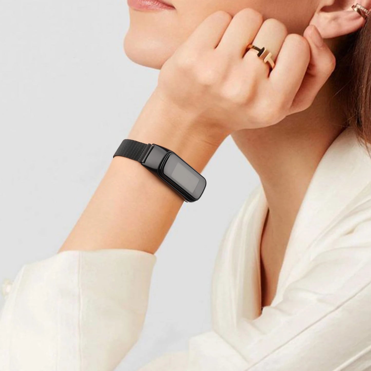 Elegant Metal Magnetic Strap For Samsung Galaxy Fit 2 Band Bracelet For Samsung Galaxy Fit 2 Watchband Wristband Replacement