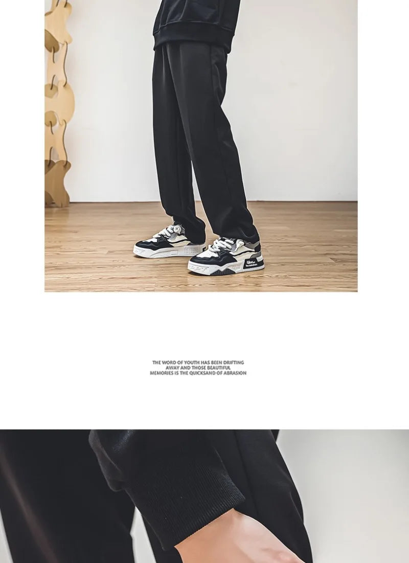 Fashion Men's Sneakers 2024 New Casual Shoes Lace Up Sport Running Shoes Platform Vulcanized Shoe Training Shoes Tenis Masculino