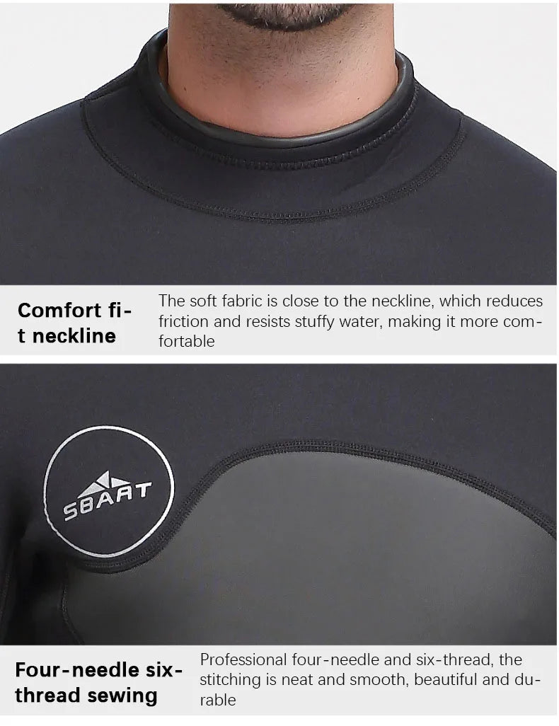 Men Wetsuit 3mm Neopreno Keep Warm One-Piece Swimsuits Quick Dry Snorkeling Kayaking Surfing Clothes Diving Suit Kitesurf