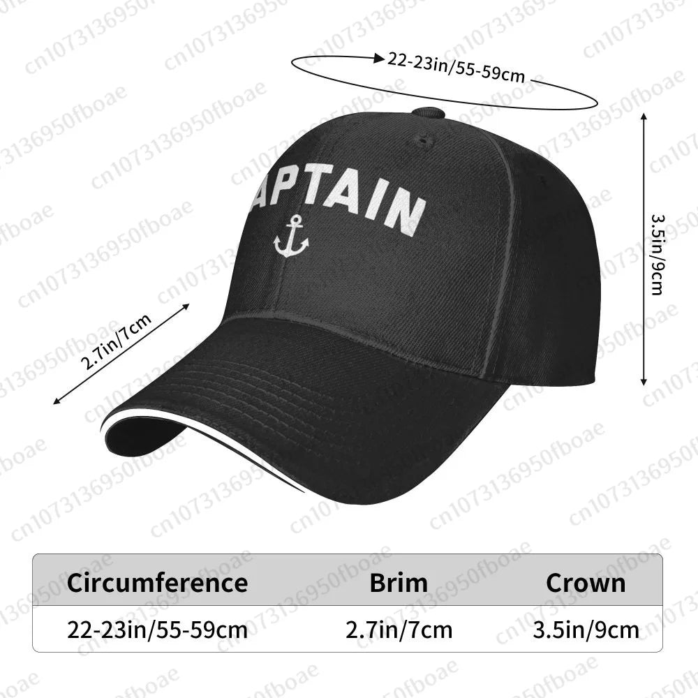 Captain Nautical Quote Baseball Caps Hip Hop Sandwich Cap Men Women Adjustable Outdoor Sport Hats