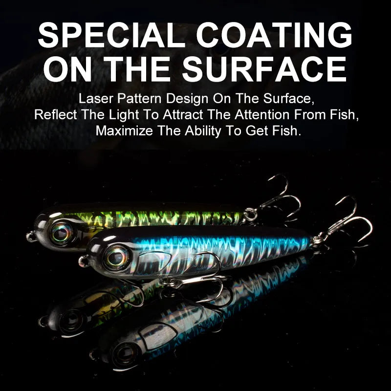 LEYDUN HOPOPEN Floating New Fishing Lures 95mm Pencil Top water Surface Saltwater Hard Baits Dog walking Sea Bass Wobblers Lure