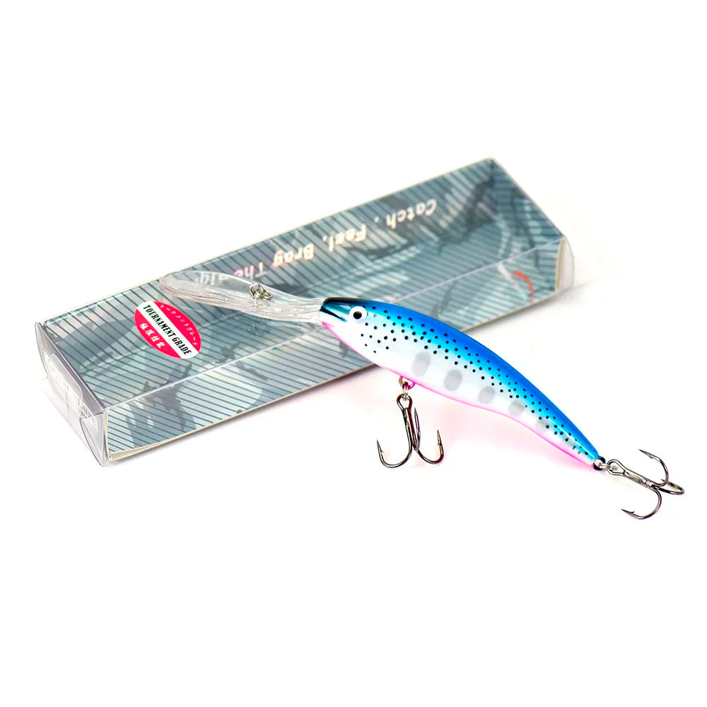90mm 14.6g Countbass Deep Tail Wobbler La Peche Au Leurre Floating Diving Depth 6M Crankbait Chatterbait Fishing Lures Hard bait