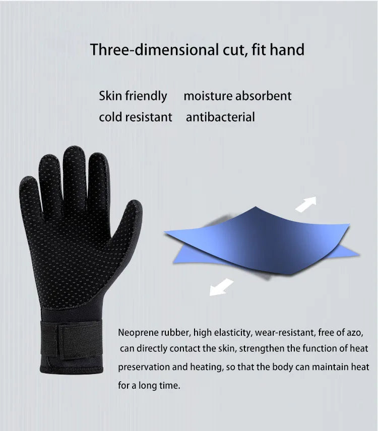 New Adult Diving Gloves Neoprene 3mm 5mm Thermal Spearfishing Gloves Anti-slip Surfing Swimming Kayak Paddling Snorkel Gloves