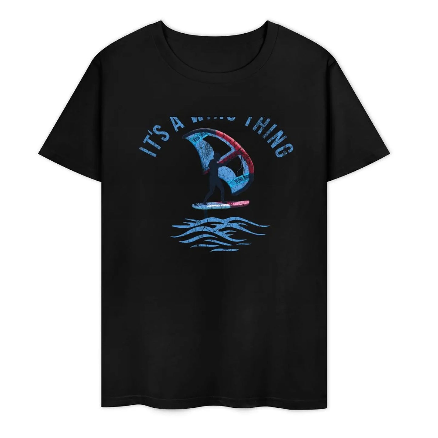 It's a wing thing Vintage Wing Foil Wing Surf Wingfoiler Wingsurfer T-Shirt plus sizes summer top tshirts for men