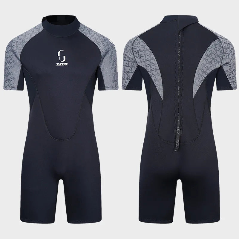 3mm Neoprene Short/Long Sleeves Wetsuits Scuba Diving Spearfishing Wetsuit Back Zip Surf Suit Warm In Cold Water for Snorkeling