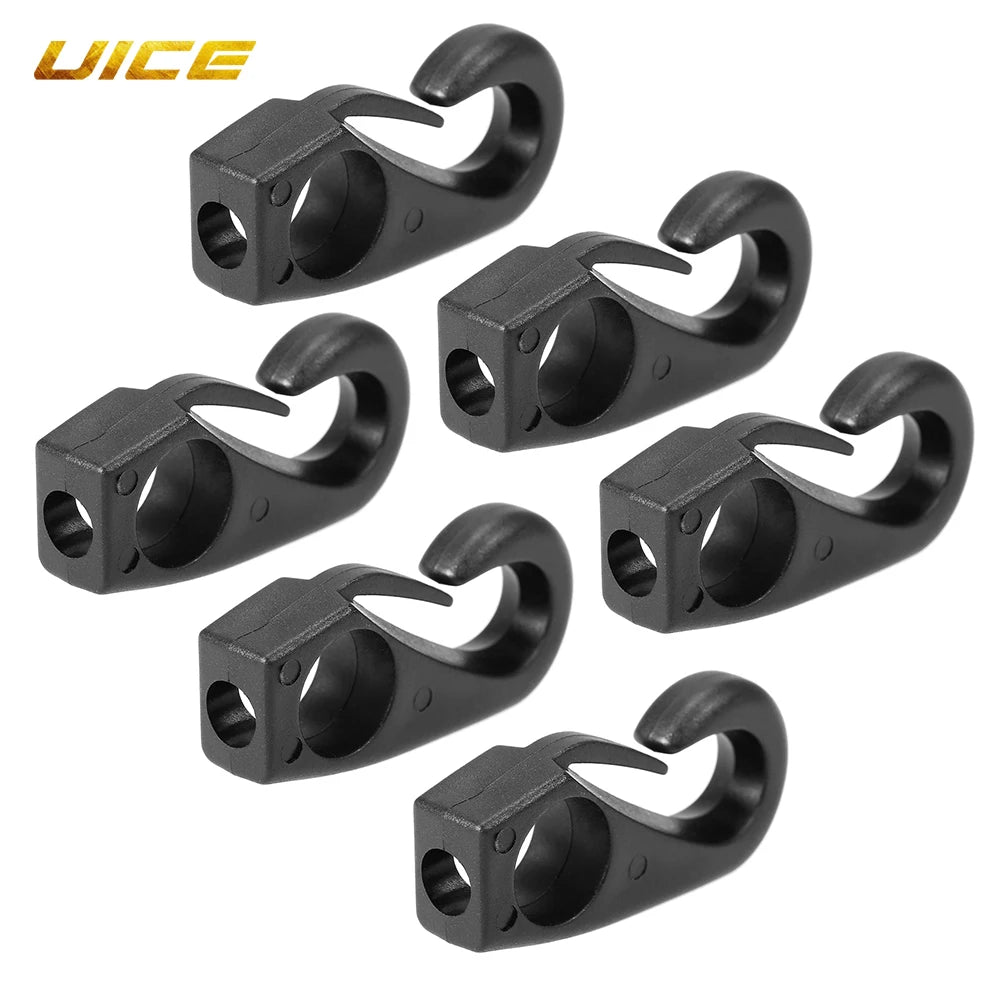 10pc Nylon Buckle Shock Cord Clip Hook Kayak Canoe Bungee Rope Line Rowing Boat Tie Cord Hook Clothesline Elastic Cord Lock Clip