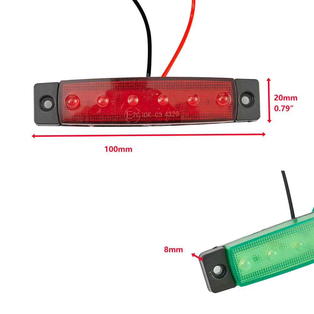 4pcs Red Green LED Lights For Boat 12V Navigation Light Marine Sailing Signal Lamp Yacht Accessories Waterproof