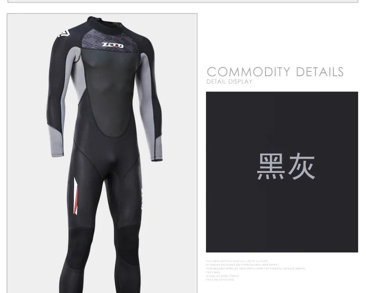 Wetsuit Men Women 3mm Neopreno Surf Suit Kitesurf Winter Swimwear Roupa De Mergulho Swimsuits Rash Guards Scuba Diving Suit