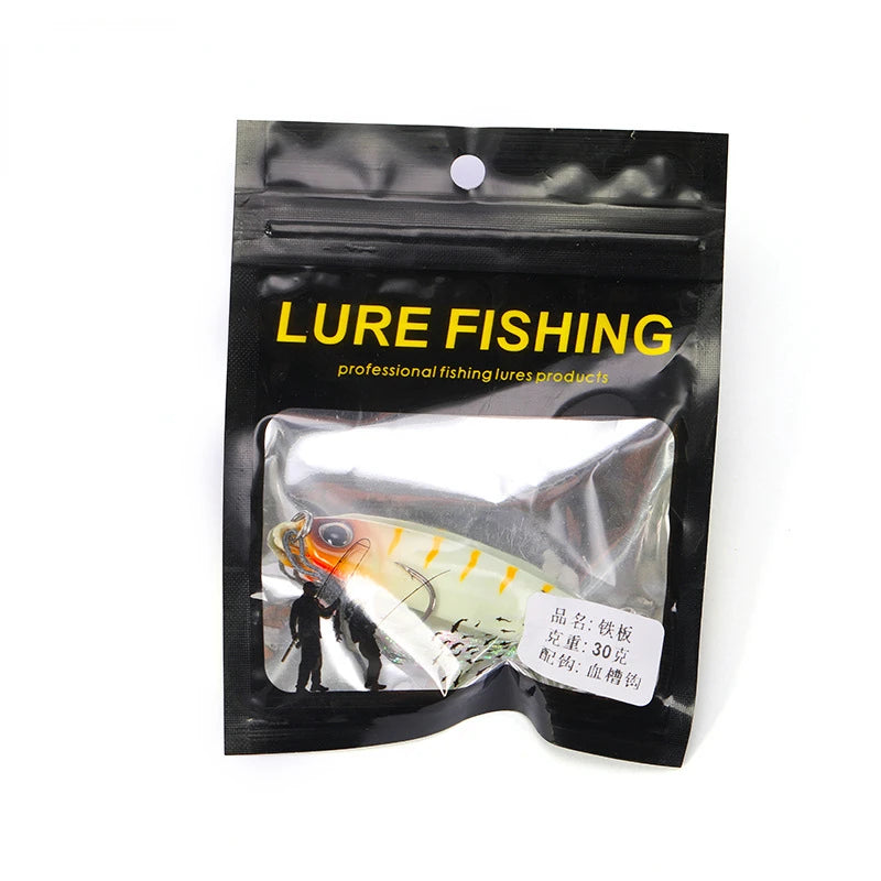 Sea Fishing Metal Jigging Spoon 3D Print Laser Artificial Bait Boat Fishing Jig Lures Super Hard Fish Fishing Lures