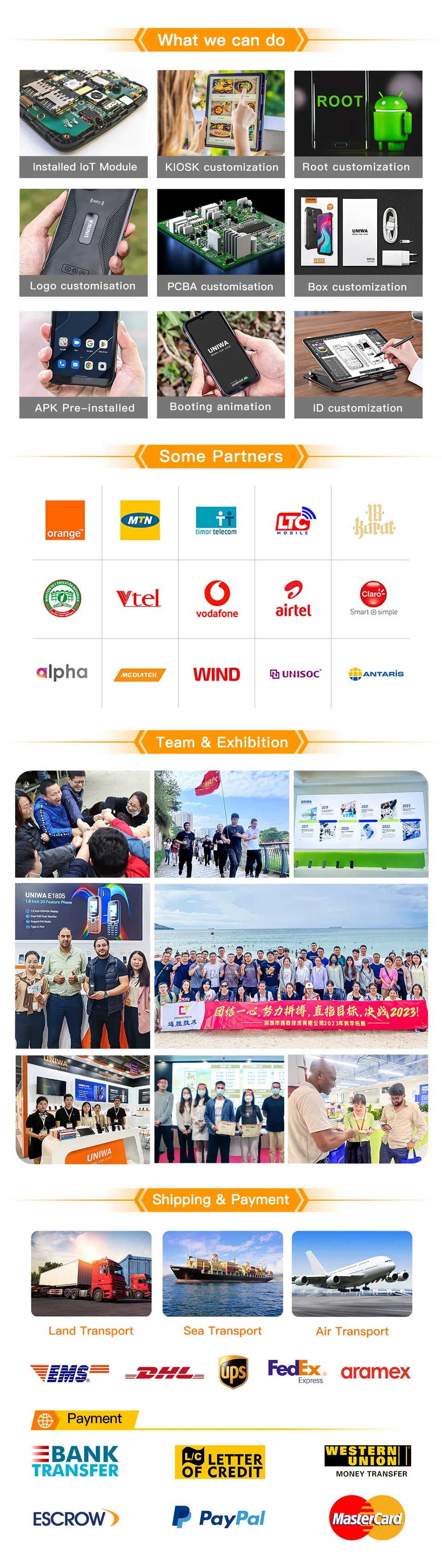 UNIWA F41 Walkie Talkie 4600mAh Battery Android 9.0 4G POC SOS RealPTT MT6739 Quad Core Long-lasting WiFi Speaker Communication