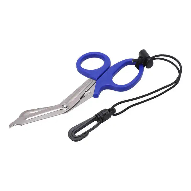 Diving Shears Safety Diving Scissors Stainless Steel Diver Shears with Lanyard and Buckle Diving Accessories