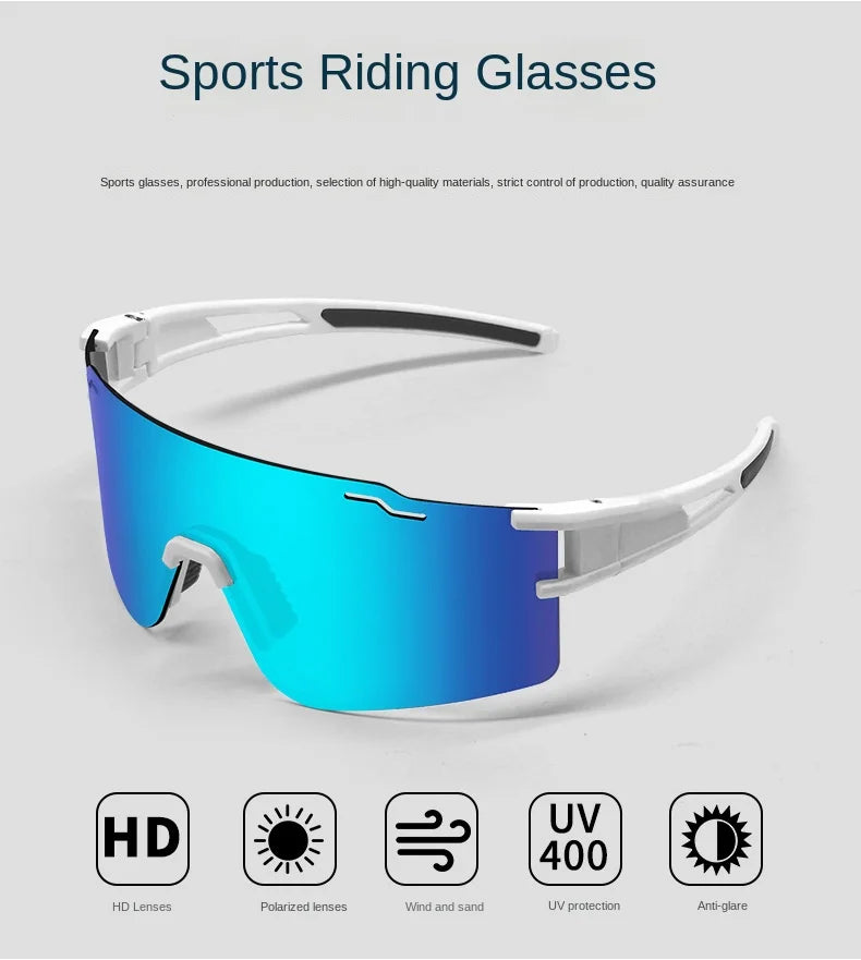 Outdoor Cycling Half Frame Glasses Sports Running Wind Sand Anti-polarized TAC Material Sports Glasses