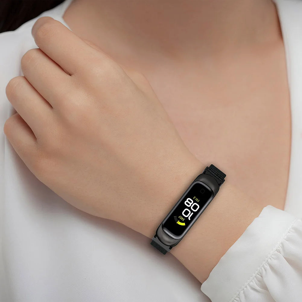 Nylon Strap For Samsung Galaxy Fit 2 Band With Zinc Alloy Frame Wristwatch For Samsung Galaxy Fit2 SM R220 Bracelet Replacement