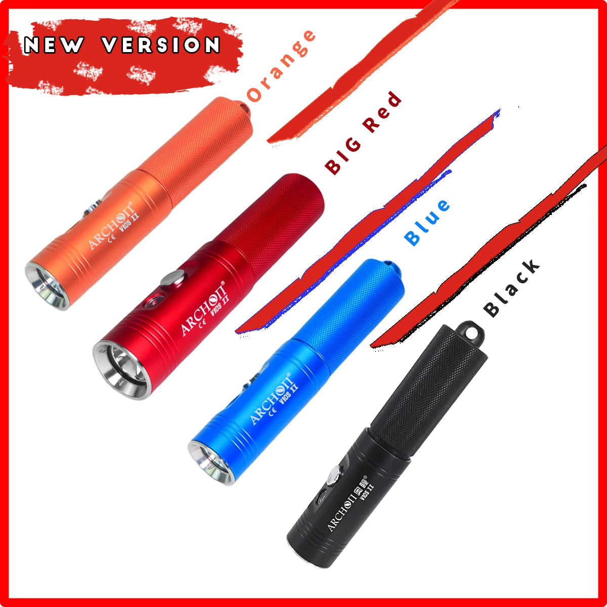 ARCHON V10S II 1200LM LED Diving Flashlight Lanter Diving Flashlight Underwater Diving Flashlight