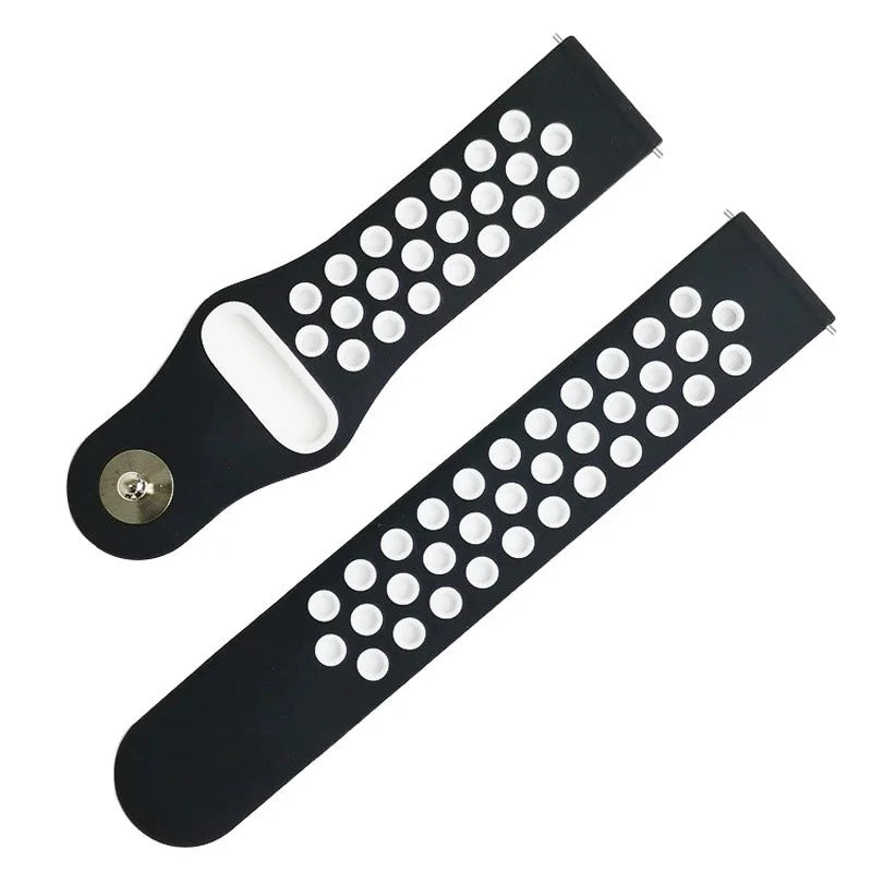Samsung Dual Color Strap Smart Silicone Watch Strap Breathable Nike Universal Strap Replacement Strap
