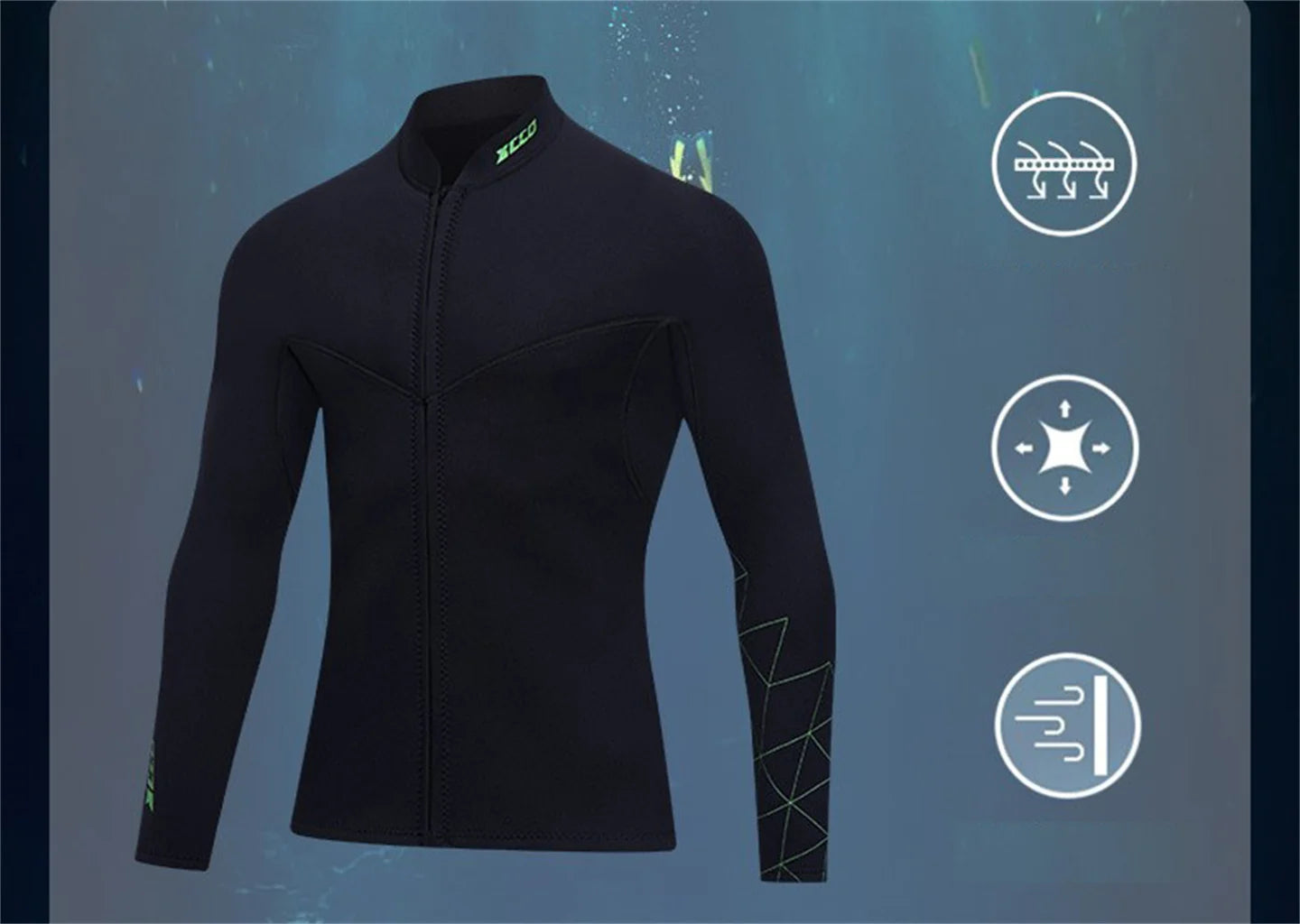 Men Women Wetsuit Surf Suit Pant Top 3mm Neopreno Scuba Diving Suit Kitesurf Swimwear Underwater Fishing Spearfishing Wet Suit