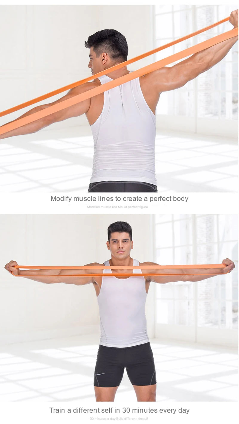 Resistance Bands 208cm Long Elastic Fitness Rubber Bands Resist Band For Home Gym Workout Expander Strength Trainning Equipment