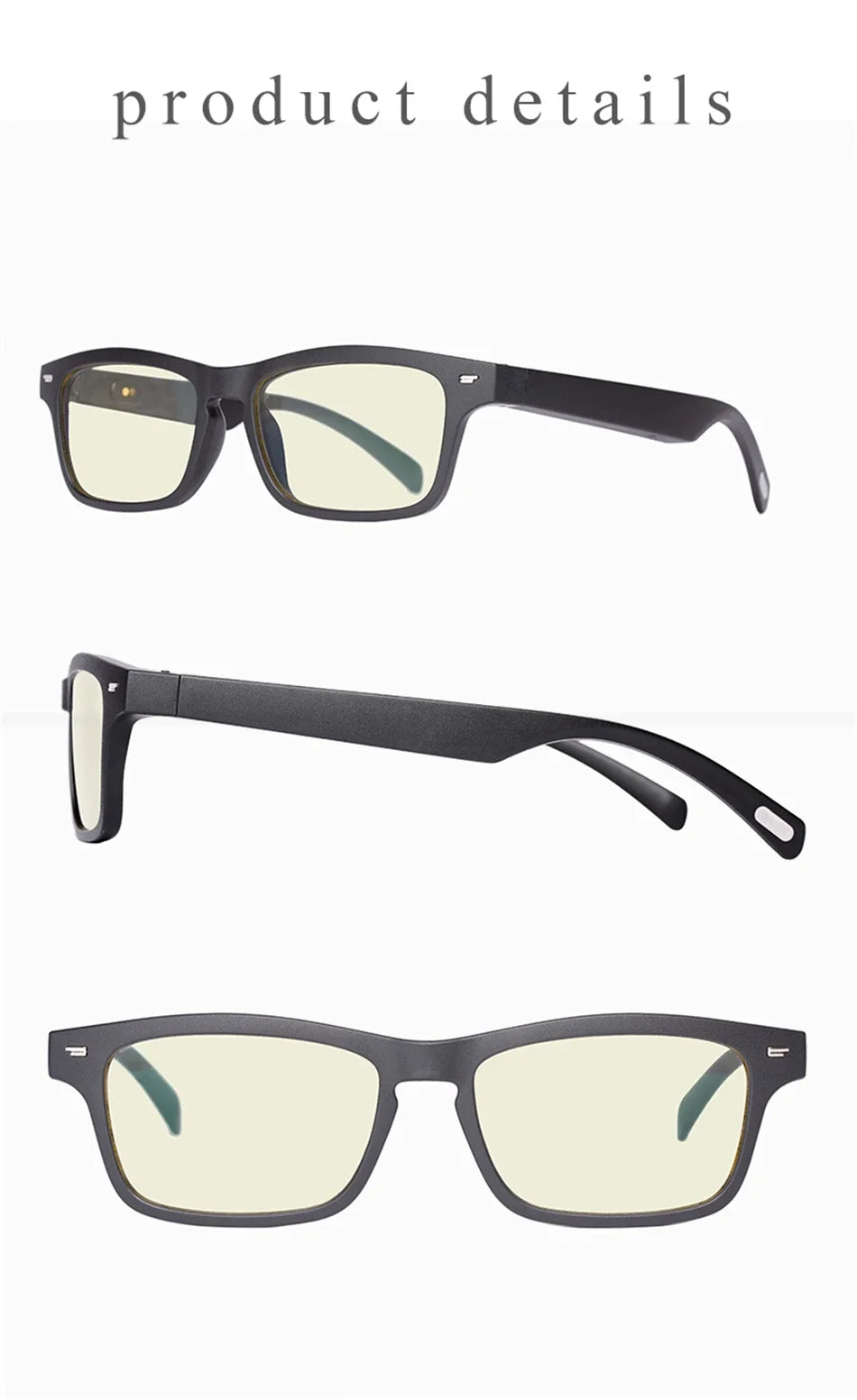 2024 Smart Glasses Wireless Bluetooth Music Glasses Smart Anti-Blue Light HD Bluetooth Call Outdoor Sports Polarized Sunglasses